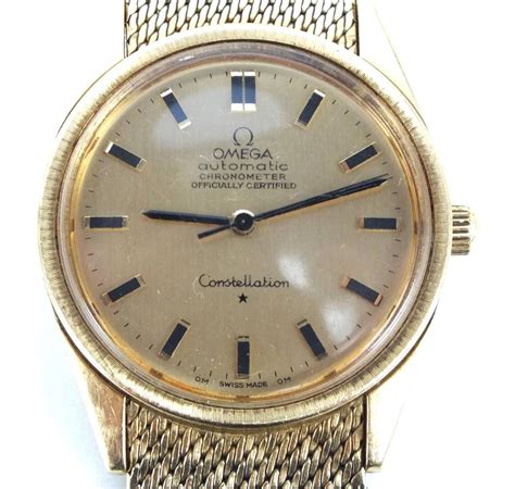 mens omega solid gold watch ebay|solid 18k gold watch men's.